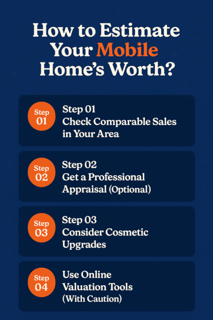 Infographic on how to estimate your mobile home's worth