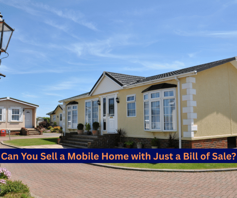 Cover- an off white mobile home in background with text in foreground