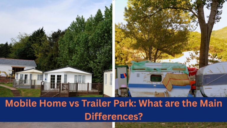 A mobile home and a trailer park