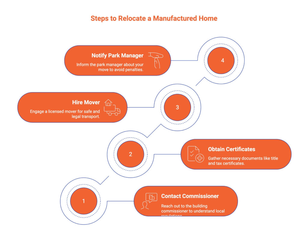 Infographic of How To Relocate a Manufactured Home?