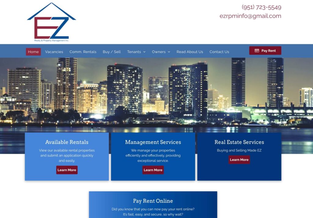 Screenshot of EZ Homes