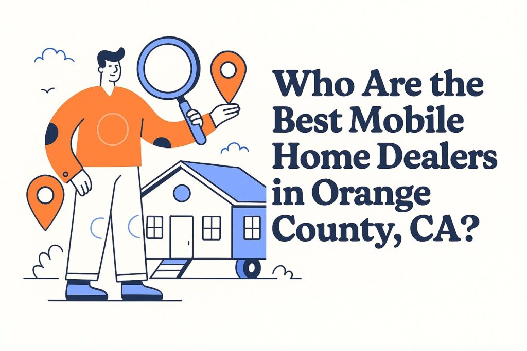 Illustration of a man selling his mobile house